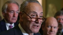 WASHINGTON, DC - OCTOBER 31:  Senate Minority Leader Charles Schumer (D-NY) speaks about the Senate's agenda after attending the Senate Democrat's policy luncheon on Capitol Hill, October 31, 2017 in Washington, DC.  (Mark Wilson/Getty Images)