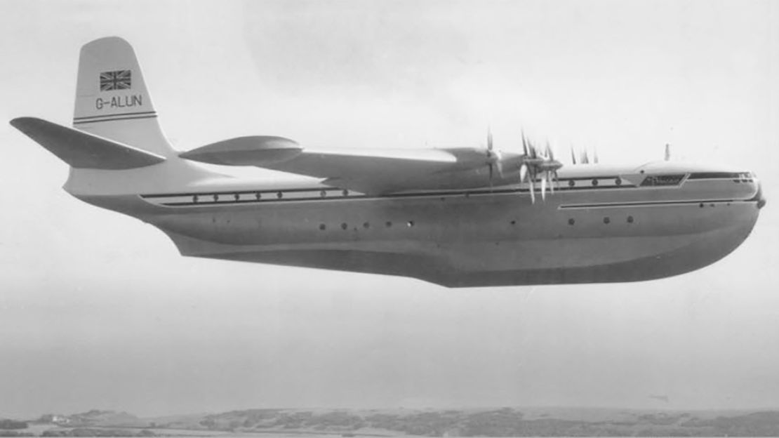 Saunders-Roe Princess -- the largest all-metal flying boat ever built.
