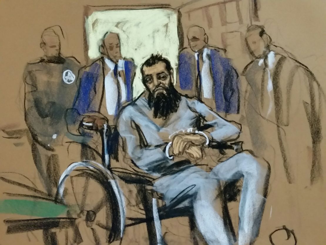 Sayfullo Saipov appears in court Wednesday.