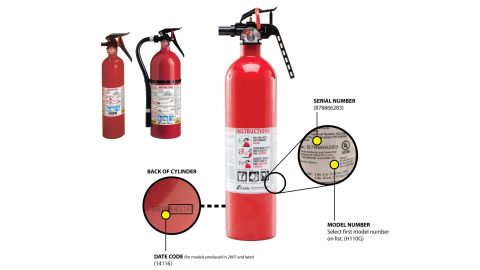 If you own a Kidde fire extinguisher, here's where to check the model and serial numbers.