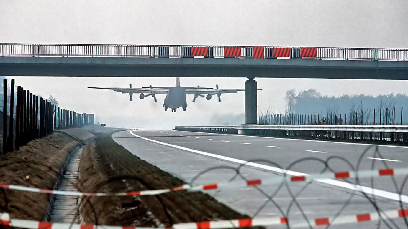 <strong>Autobahn airfields: </strong>An unsuspecting strip of concrete next to the roaring traffic on Autobahn 29 was where massive C-130 Hercules transport planes and A-10 Thunderbolt fighter planes landed and took off during NATO exercise "Highway 84" in 1984.  