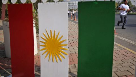 Kurdish flags were prevalent along the race routes.