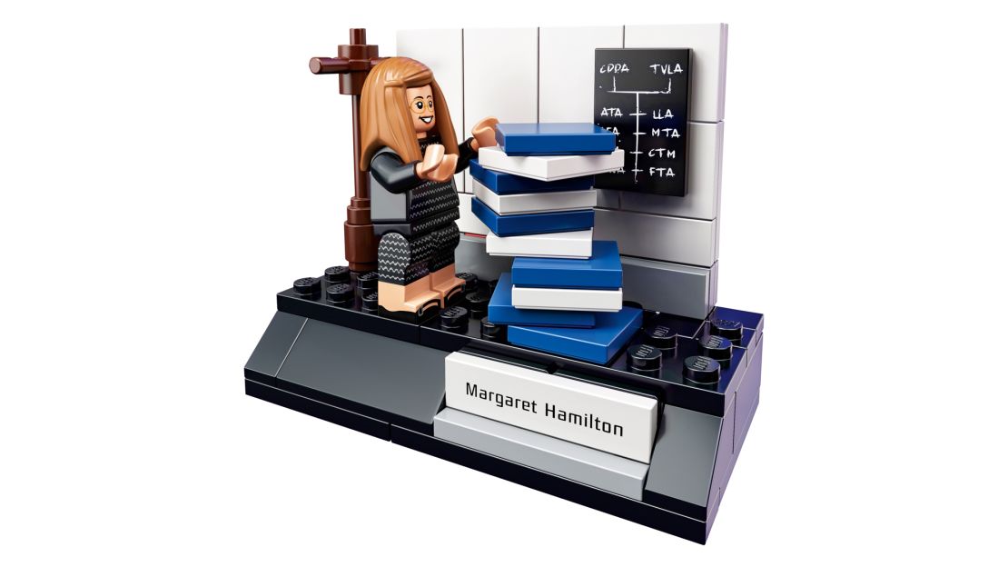The Lego figurine of Margaret Hamilton, whose work helped put the first people on the moon.