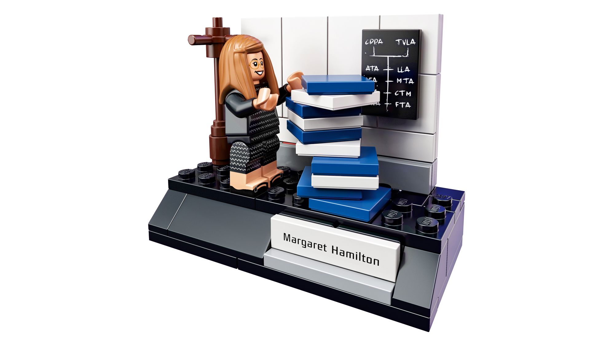 The Lego figurine of Margaret Hamilton, whose work helped put the first people on the moon.