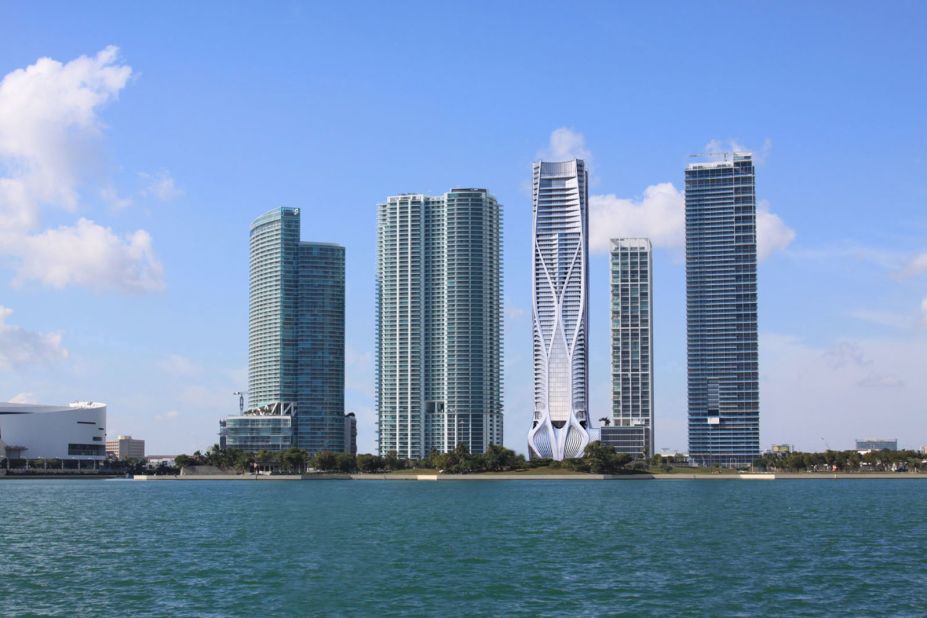 Despite its name, the 1000 Museum in Miami is actually a 66-story residential complex due to open next year. The building features a curved concrete exoskeleton and large glass panels designed to glisten in the Florida sun.