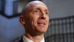 Carter Page, a foreign policy adviser to Donald Trump's 2016 presidential campaign, speaks with reporters following a day of questions from the House Intelligence Committee, on Capitol Hill in Washington, Thursday, Nov. 2, 2017. (AP/J. Scott Applewhite)