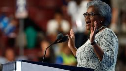 PHILADELPHIA, PA - JULY 26:  Interim chair of the Democratic National Committee, Donna Brazile delivers remarks on the second day of the Democratic National Convention at the Wells Fargo Center, July 26, 2016 in Philadelphia, Pennsylvania. 