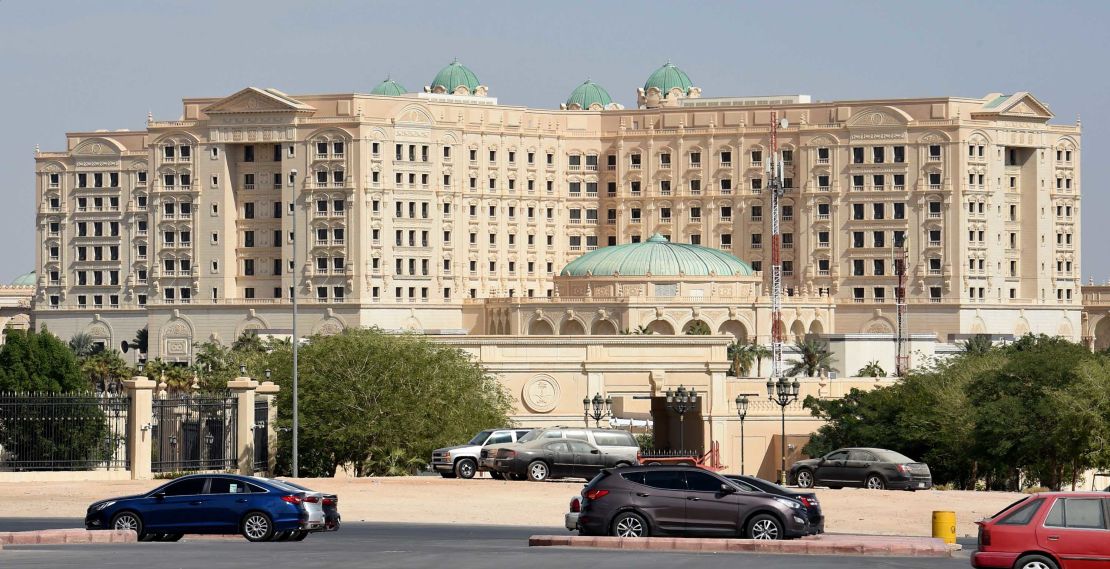 A picture taken on November 5 of the closed Ritz Carlton hotel in Riyadh.
