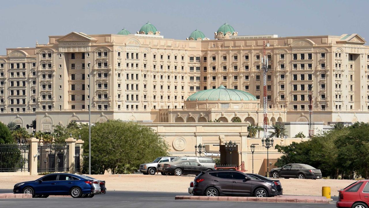 A picture taken on November 5 of the closed Ritz Carlton hotel in Riyadh.