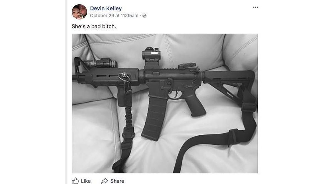 Devin Patrick Kelley Facebook post