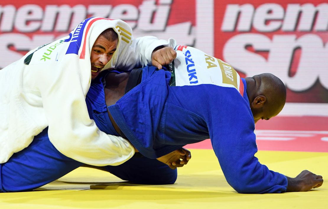 Tushishvili competes with Riner in the men's heavyweight category at the 2017 Judo World Championships. 