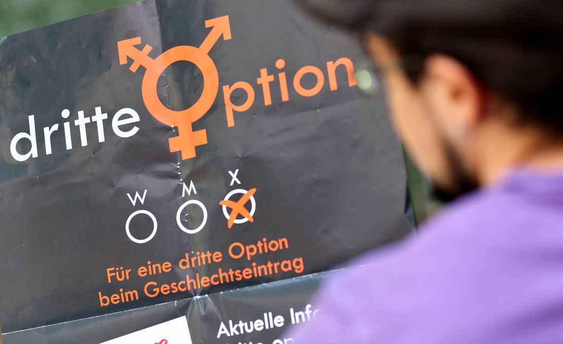 Activists from "Dritte Option," or Third Option lobbied since 2014 for a third gender to be officially recognized in Germany.