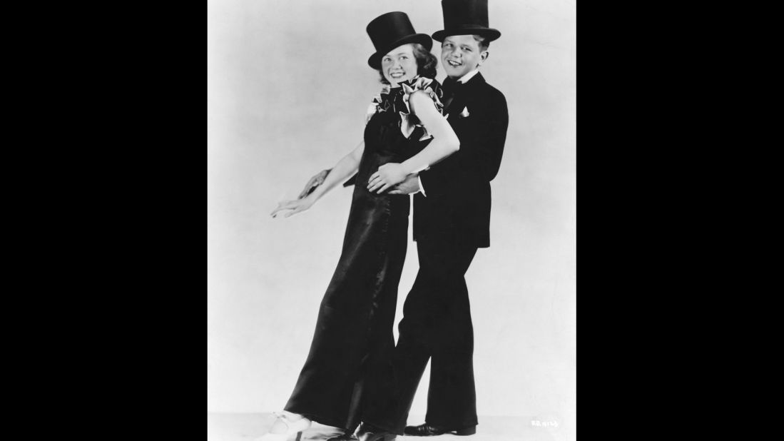 Day, who gained reputation as a dancer at an early age, poses for a 1937 photo with dancing partner Jerry Doherty. In October of that year, Day seriously injured her right leg in a car accident and decided to concentrate on her singing career.