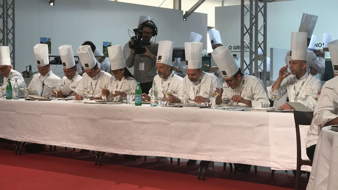 <strong>Tough competition:</strong> He impressed tough jury of Michelin-starred chefs and beat out three fellow Italian chefs to represent the country.