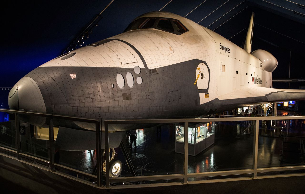 The Enterprise Shuttle now resides at New York's Intrepid Sea, Air & Space Museum.