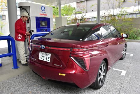 While hydrogen fuel cell technology continues to develop, there are only approximately 7,000 hydrogen fuel cell vehicles on the roads, according to the Hydrogen Council. This figure is expected to reach 10,000 by early 2018. <br /><br />Three popular models include the Toyota Mirai (pictured,) Hyundai Tucson FCEV and Honda Clarity.