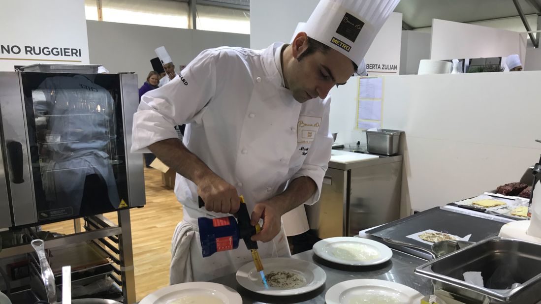 <strong>Top contender: </strong>Ruggieri emerged the victor during a live cooking race as part of Italy's national Bocuse d'Or selection process.