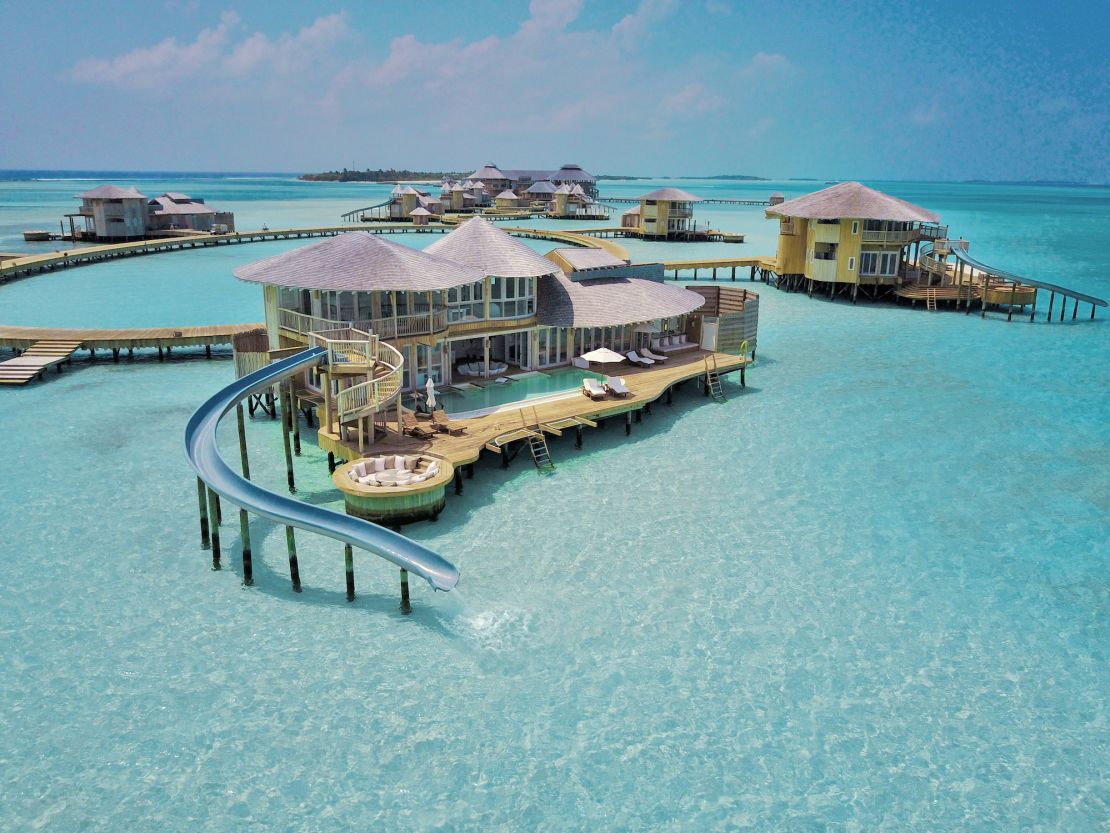 One of Soneva Jani's 3-bedroom over-water villas. 