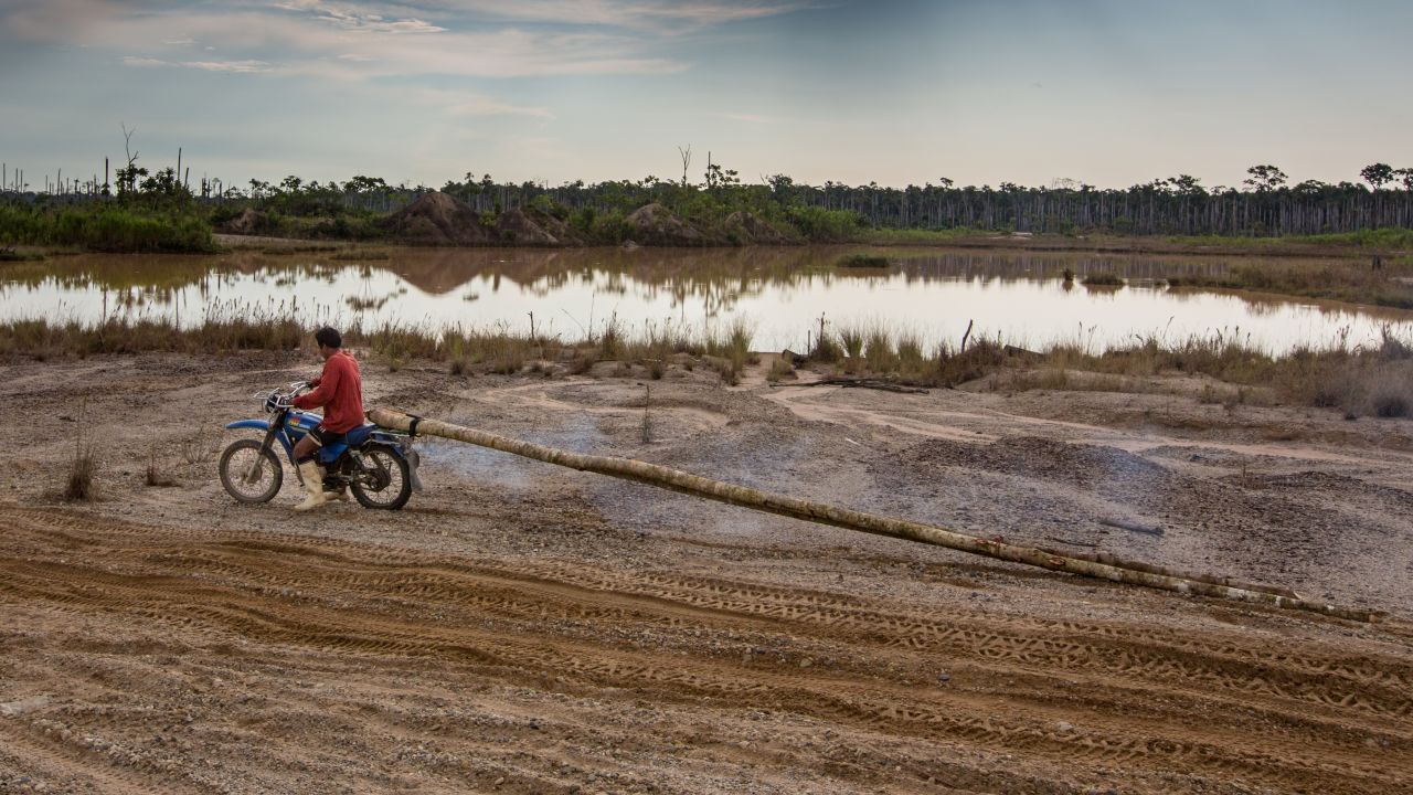 A glimpse of the destruction caused by illegal gold mining in the Peruvian Amazon.
