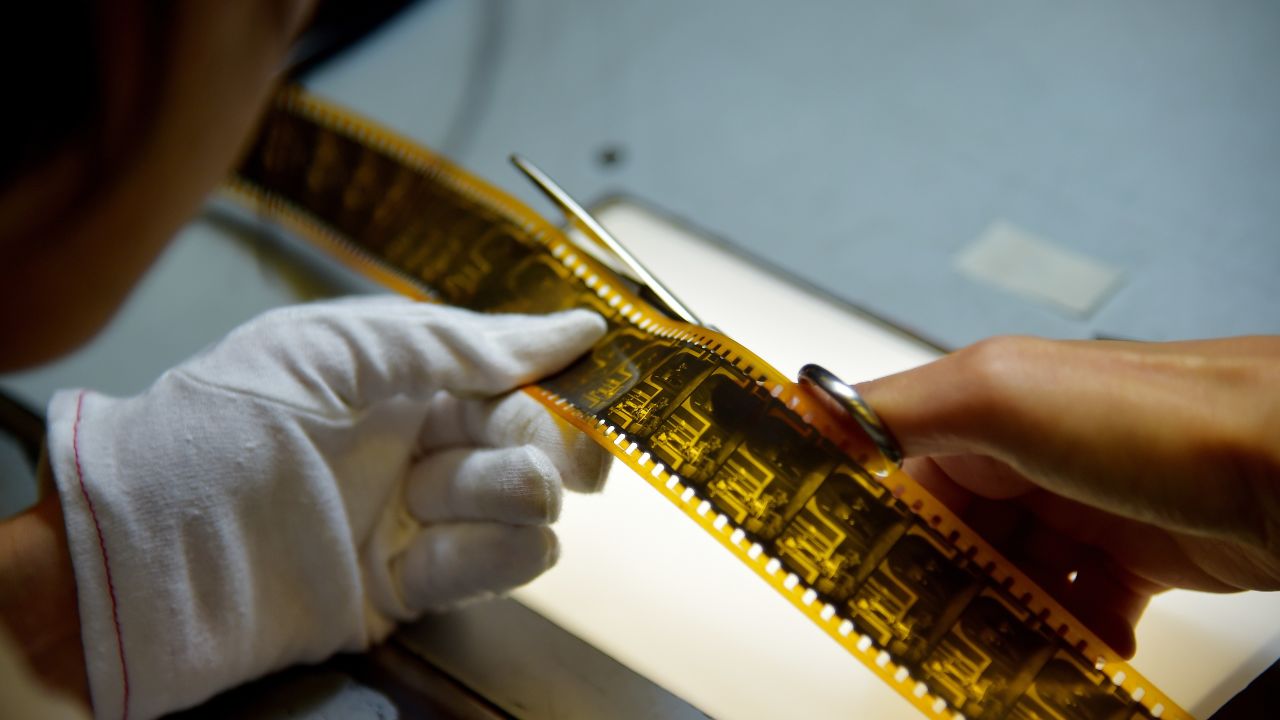 Laboratory workers at Cineteca di Bologna restore film in June, 2015.