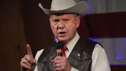 FAIRHOPE, AL - SEPTEMBER 25:  Republican candidate for the U.S. Senate in Alabama, Roy Moore, speaks at a campaign rally on September 25, 2017 in Fairhope, Alabama. Moore is running in a primary runoff election against incumbent Luther Strange for the seat vacated when Jeff Sessions was appointed U.S. Attorney General by President Donald Trump. The runoff election is scheduled for September 26.  (Photo by Scott Olson/Getty Images)