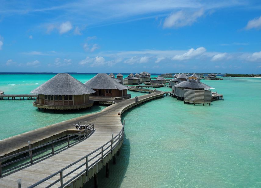 <strong>Over-water paradise: </strong>Soneva Jani is the Soneva brand's second Maldives resort. Though the resort  is on the uninhabited island of Medhufaru, much of Soneva Jani was built over the water.  