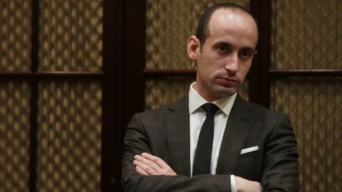 WASHINGTON, DC - FEBRUARY 14: White House senior policy adviser Stephen Miller waits for the beginning of a parent-teacher conference listening session at the Roosevelt Room of the White House February 14, 2017 in Washington, DC. Alex Wong/Getty Images)