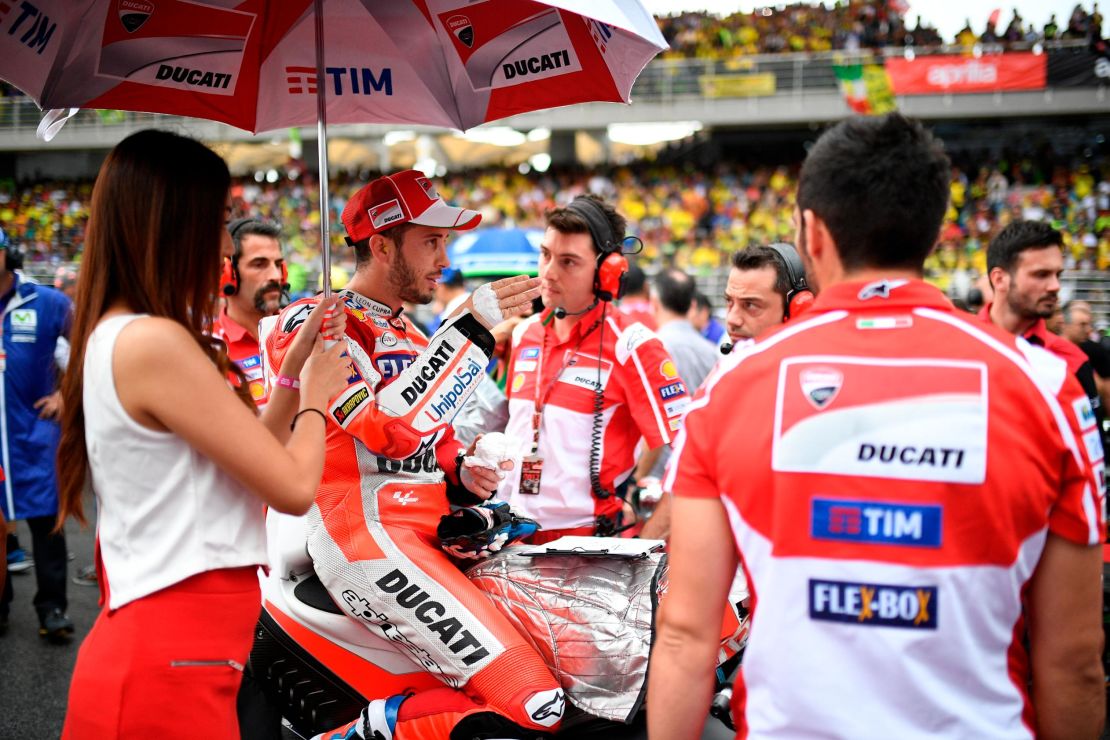 Andrea Dovizioso on the grid in Sepang, Malaysia 