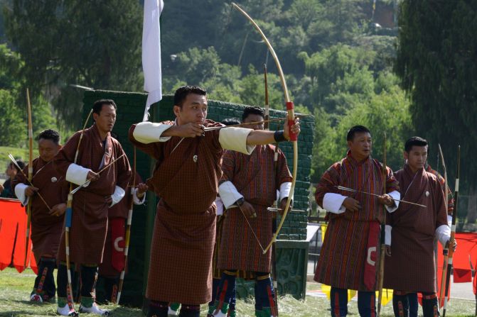 <strong>Traditional dress: </strong>Bhutanese wear their national dress proudly. Concerns about the erosion of Bhutanese values have led to a government-imposed dress code for working attire.