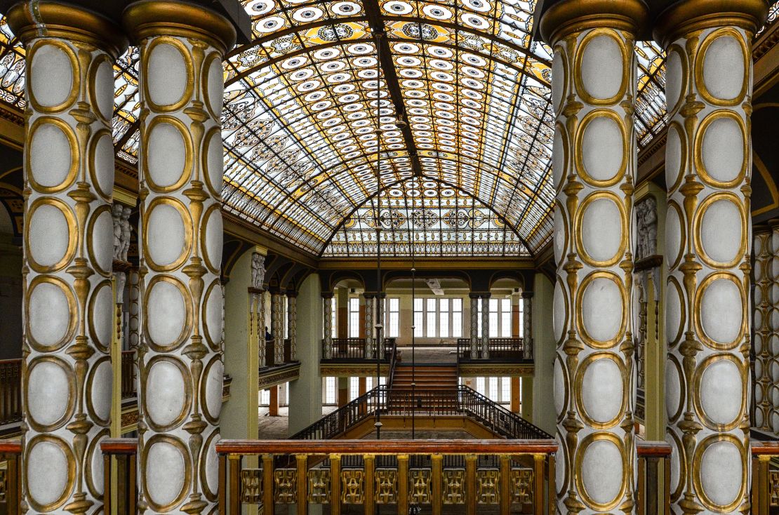 The luxurious interior of Goerlitz's old department store starred in "The Grand Budapest Hotel."