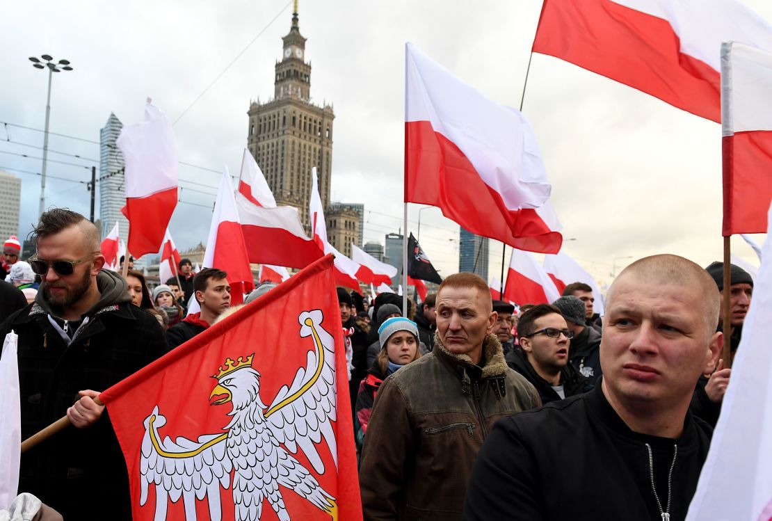 Police estimate that 60,000 people took part in the independence day march.