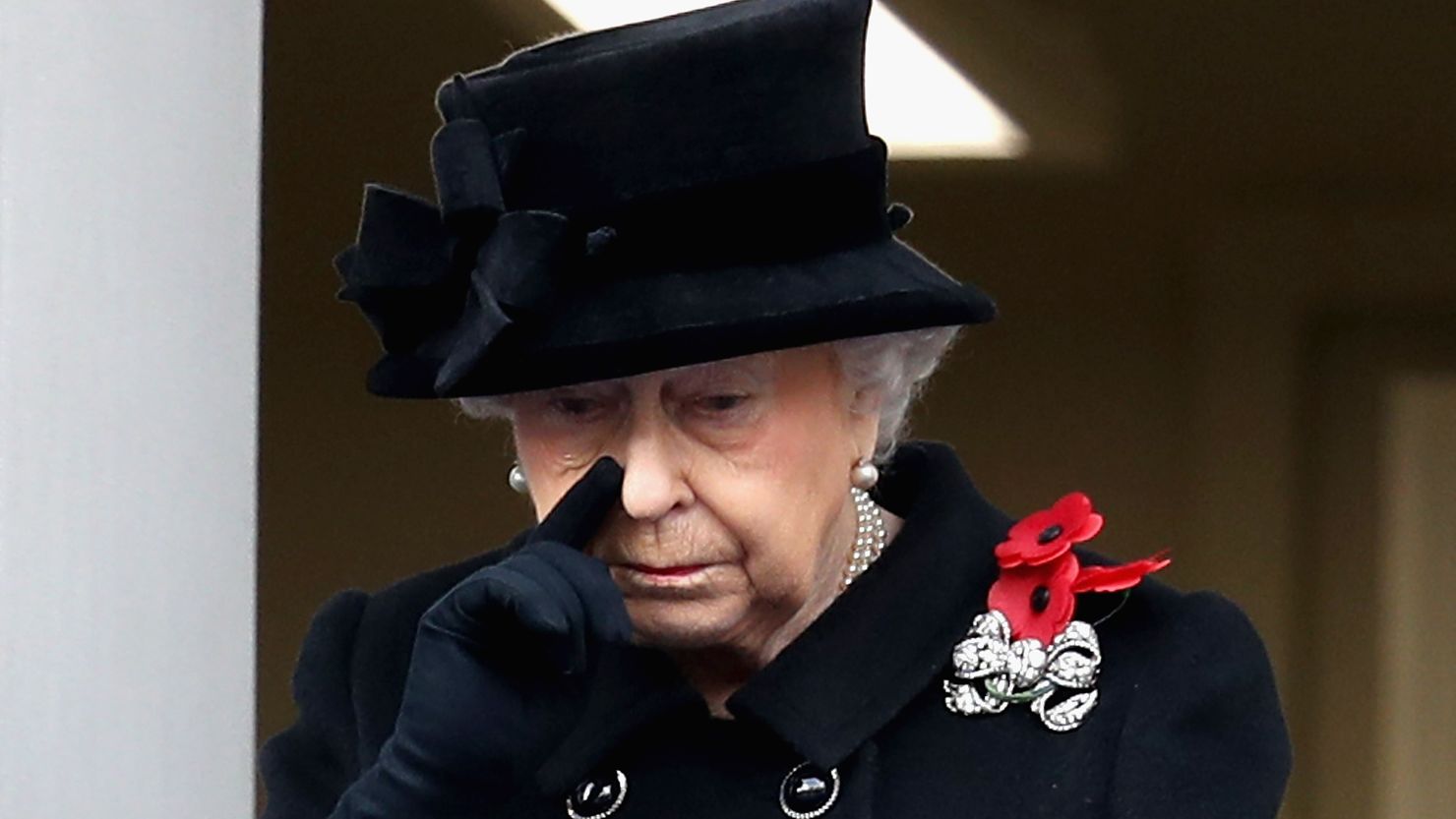 Queen Elizabeth II during the annual Remembrance Sunday memorial.