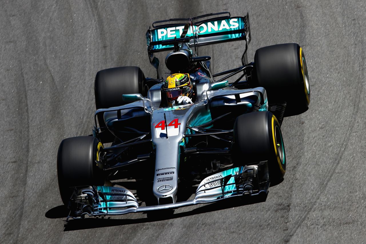 After crashing out of qualifying in Q1, Lewis Hamilton was forced to start from the pit lane, following repairs to his Mercedes car. Aided by a early Safety Car, Hamilton was able to surge through the field in the early laps of the race. 