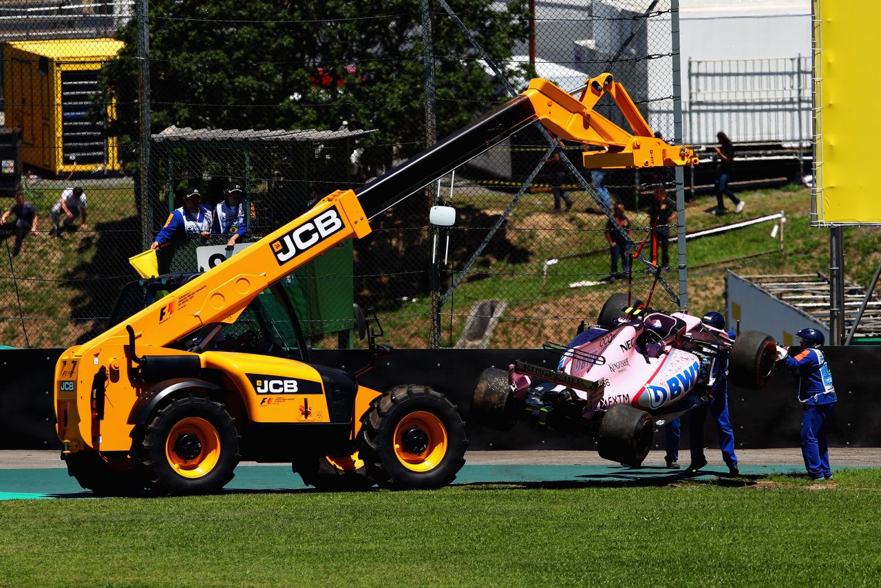 Esteban Ocon had an early exit from the race -- the first time he has retired from a grand prix in 27 starts. The Force India driver was shunted by Romain Grojean and suffered a puncture. Grosjean was able to carry on but was hit by a 10-second time penalty by stewards for causing the collision. 
