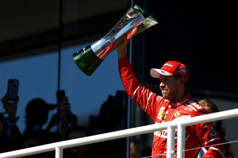 Sebastian Vettel hadn't won a race since the Hungarian Grand Prix in July. In the intervening period between then and the Mexico Grand Prix, he squandered a 14-point lead and lost sight of Lewis Hamilton as the Briton sped away to a fourth world title. In Brazil, Vettel triumphed once again to record his fifth win of the season and the 47th of his career. Hamilton started the race in last place after crashing out of qualifying early on, but stormed through the field to finish fourth behind Kimi Raikkonen and second-placed Valtteri Bottas.<br /> <br /><strong>Drivers' title race after round 19</strong><br />Hamilton 345 points<br />Vettel 302 points<br />Bottas 280 points  