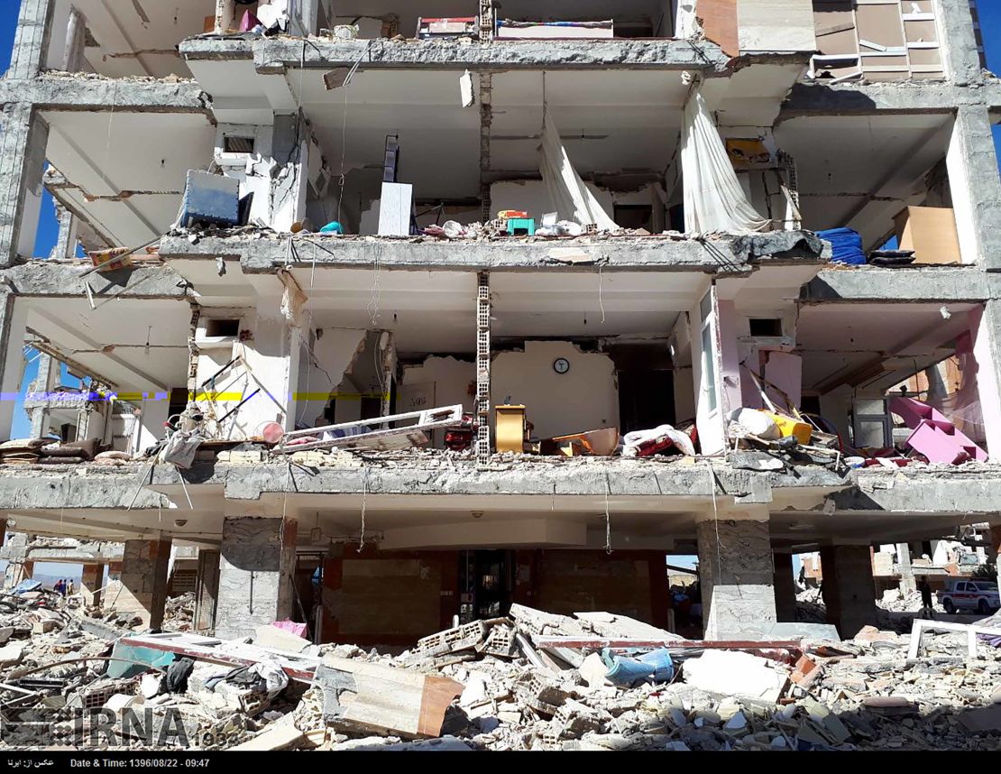 IRNA has published more photos showing the destruction the earthquake wrought on Sarpol-e Zahab, Iran.