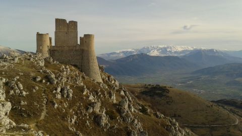 Rocca Calascio, which dates back to the Middle Ages, is the highest mountaintop fort in Italy.