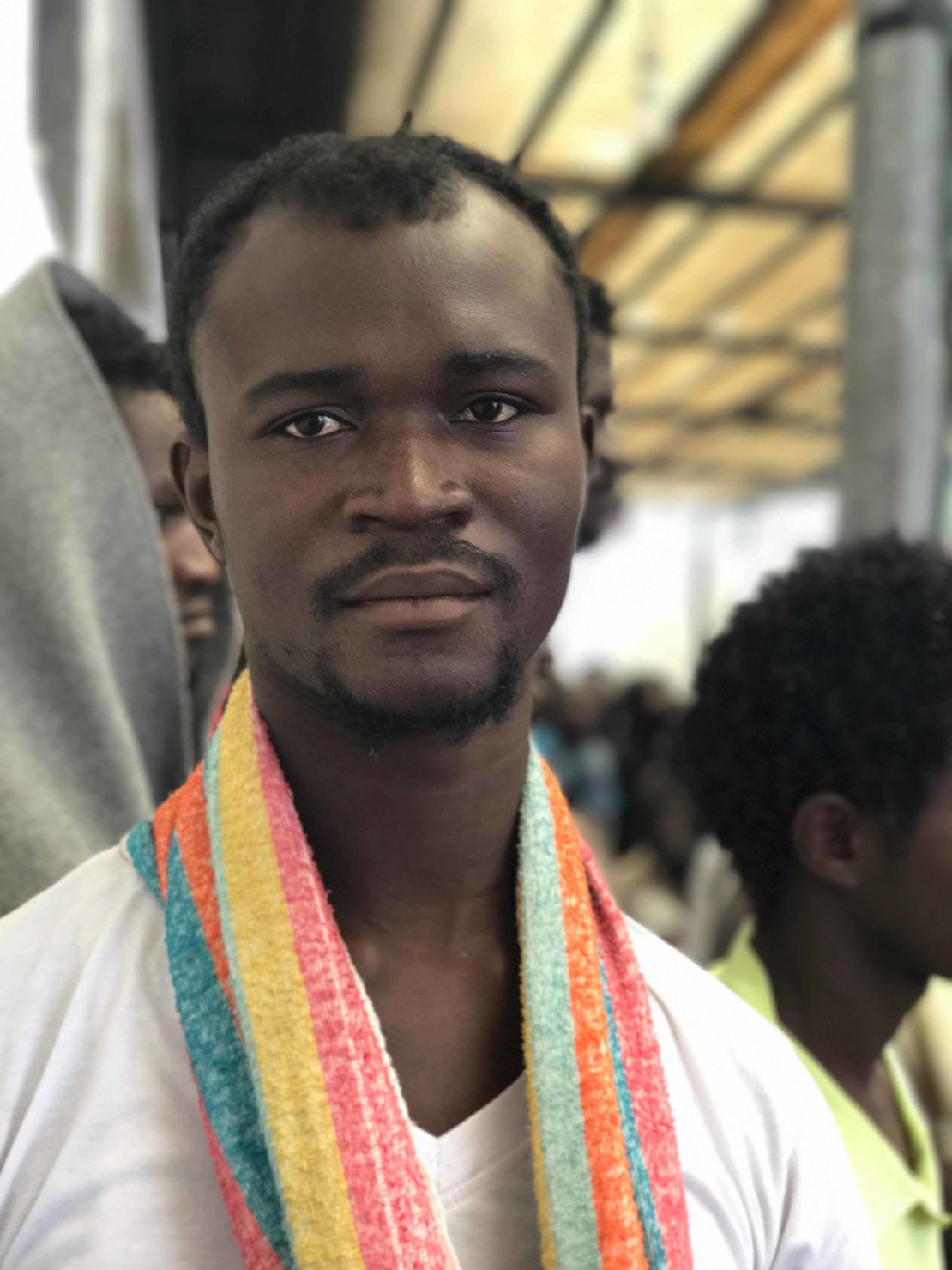 Ali Jemma is one of the many migrants detained at the Treeq Alsika Migrant Detention Center in Tripoli.