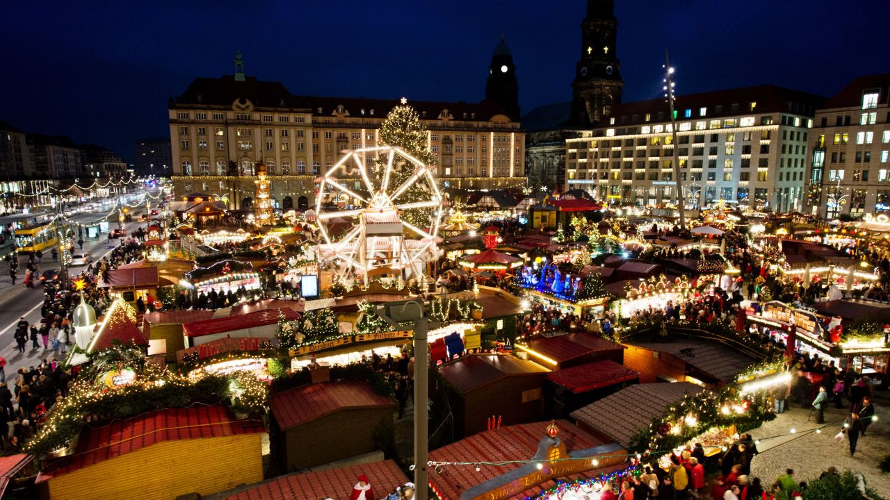 The Dresden Striezelmarkt marks its age by the centuries.