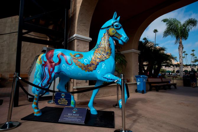 Some were distributed and placed in prominent areas of the city, while others were bought by establishments in the city -- all in the hope of generating interest in the Breeders' Cup.