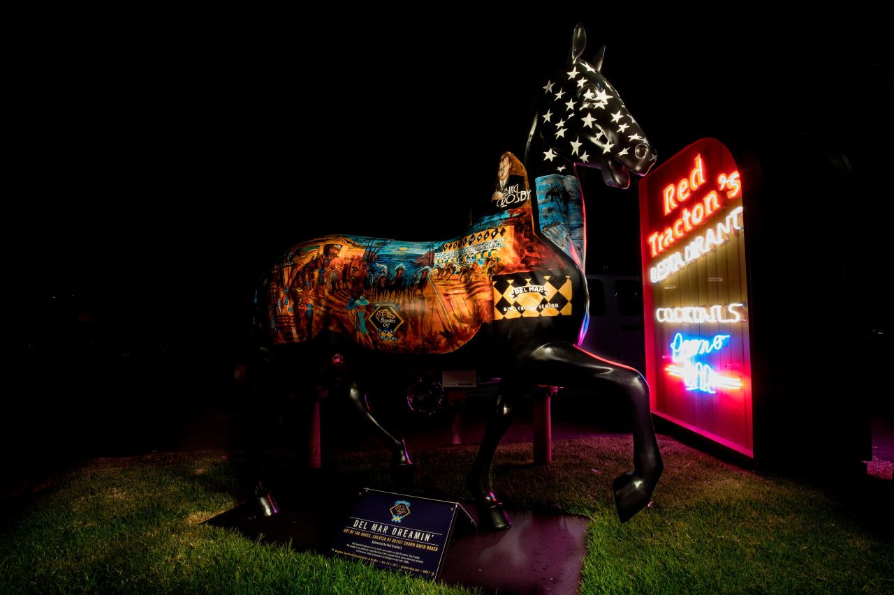 To celebrate the Californian city being awarded the Breeders' Cup -- North America's premier thoroughbred event -- local artists were asked to paint 20 life-size horse statues, which were then distributed around San Diego.