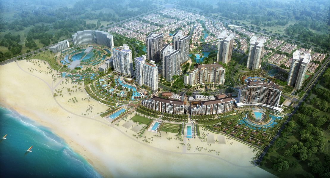 The Aloha hotel and entertainment complex, designed by Scott Myklebust and currently being built on Lingshui Bay near Sanya.