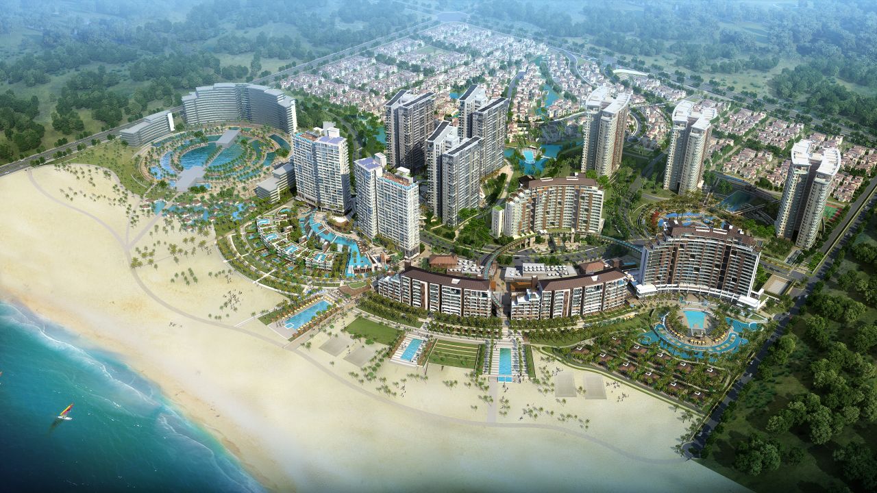 The Aloha hotel and entertainment complex, designed by Scott Myklebust and currently being built on Lingshui Bay near Sanya.