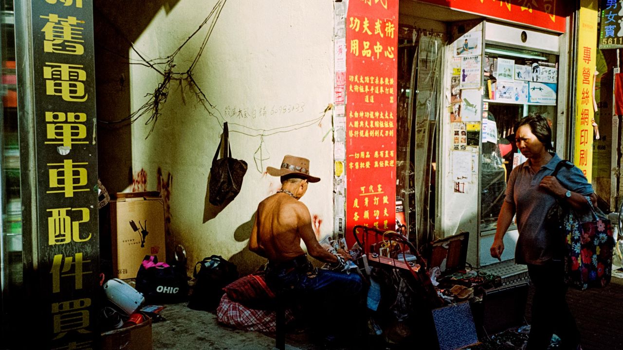 Sunday Market: A vendor in Sham Shui Po.