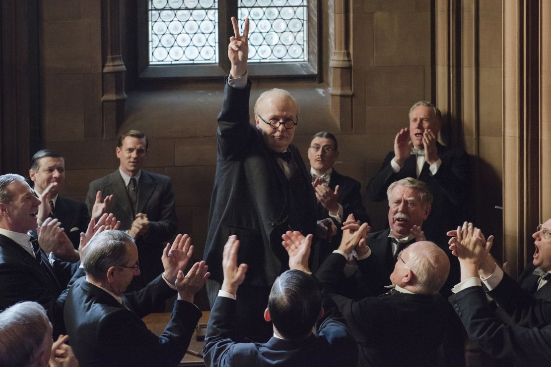Gary Oldman as Winston Churchill in "Darkest Hour."