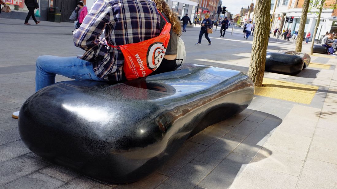 Produced by UK firm Factory Furniture, the FLO granite was designed to prevent criminal and antisocial activities. The undulating top makes it awkward to lie on, while the smooth surface means there are no slots or crevices in which to hide drugs.