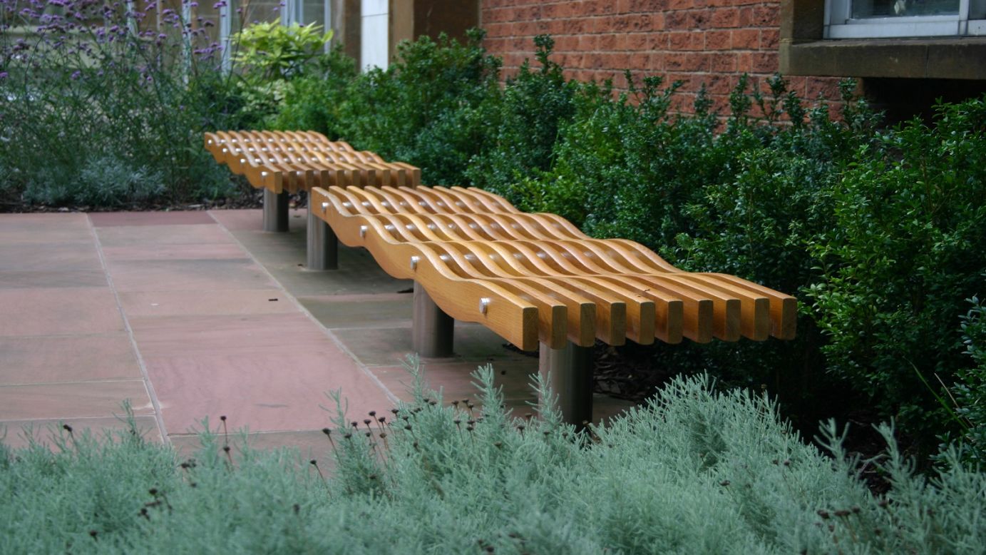 The <a href="http://www.factoryfurniture.co.uk/serpentine-range/" target="_blank" target="_blank">Serpentine bench</a>'s curves deter skaters and rough sleepers alike.
