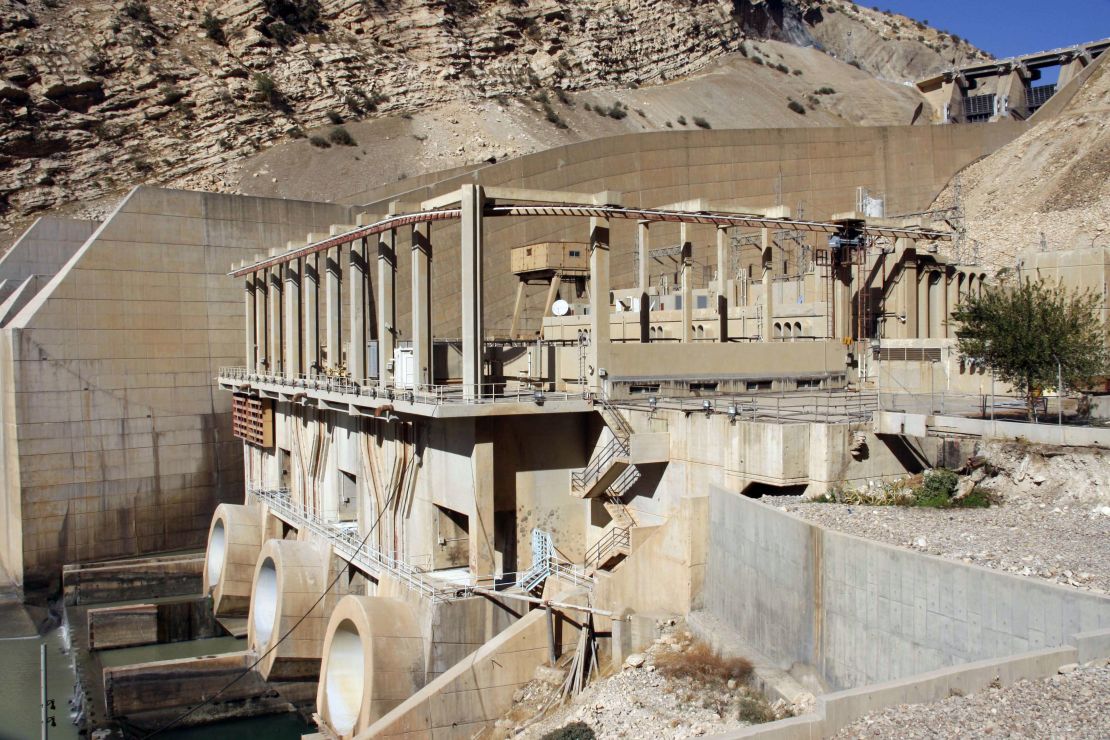 A general view shows a dam in the mountainous town of Darbandikhan in Iraqi Kurdistan.