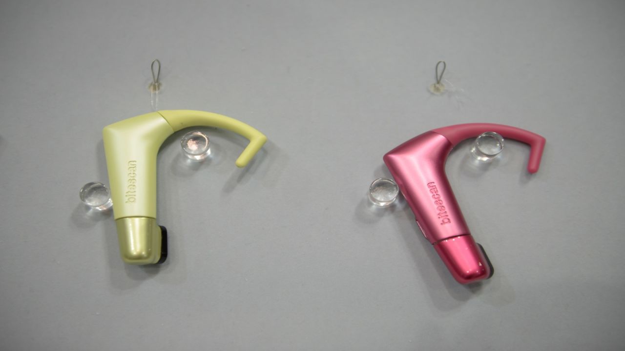 The small product looks like a Bluetooth earpiece, and is worn in the same manner.