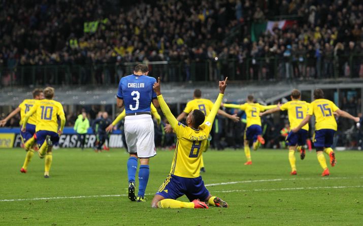 A valiant performance from Sweden against Italy in November's playoff ensured the four-time winners <a href="index.php?page=&url=http%3A%2F%2Fedition.cnn.com%2F2017%2F11%2F13%2Ffootball%2Fitaly-sweden-world-cup-qualifiers%2Findex.html">failed to qualify for the first time since 1958</a>.